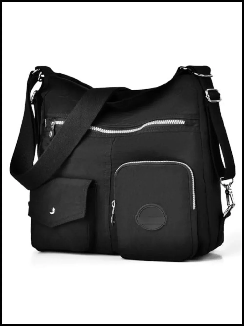 Multipurpose Hobo Purse Waterproof Nylon Crossbody Shoulder Bag Convertible
